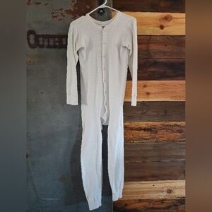 Vintage Sears White Cotton Onesie Thermals